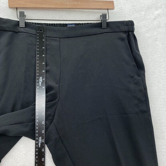 J.Crew Jamie Ankle Pants Women's Plus 18 Pull On Tapered Black Stretch Fabric‎ - Picture 8 of 13